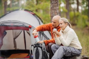Man and Woman Camping
